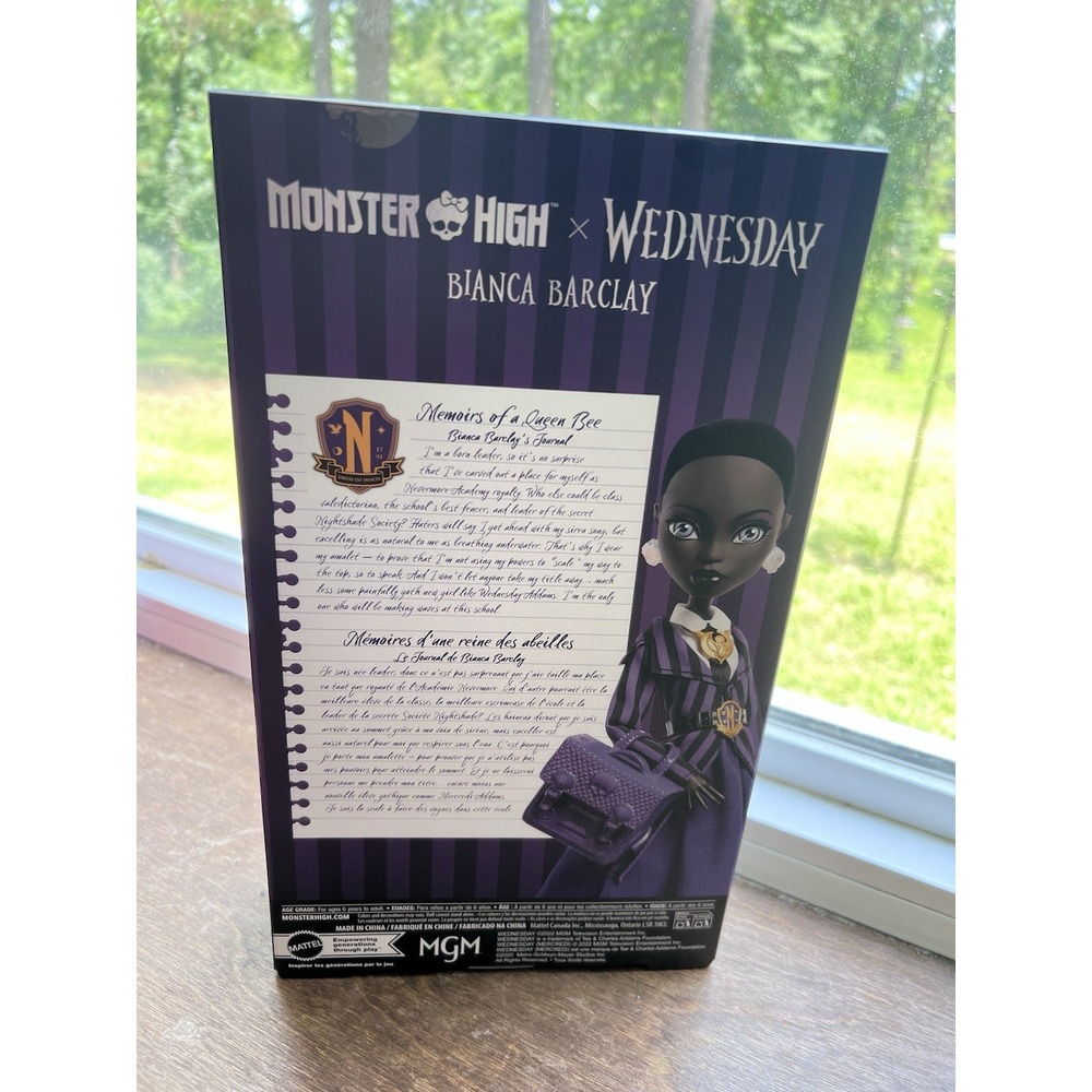 Monster High x Wednesday Doll and Accessories, Bianca Barclay Collectible in Nev - Picture 2 of 4